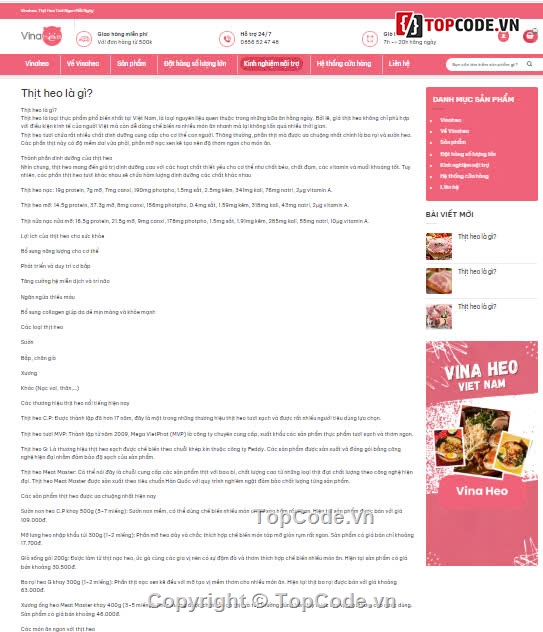thịt heo,website bán thịt,bán thịt heo,code bán thịt,website bán thịt nhiều tính năng,Sharecode website bán thịt heo nhiều tính năng cực